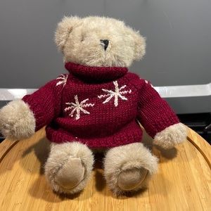 Vermont Teddy Bear Company - bear with snowflake sweater fully jointed